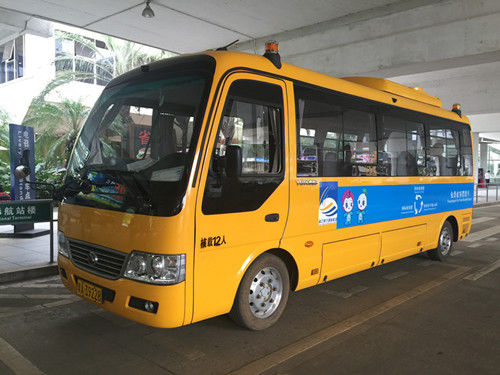 E7变身机场VIP摆渡车 宇通纯电动稳定运行祖国最南端